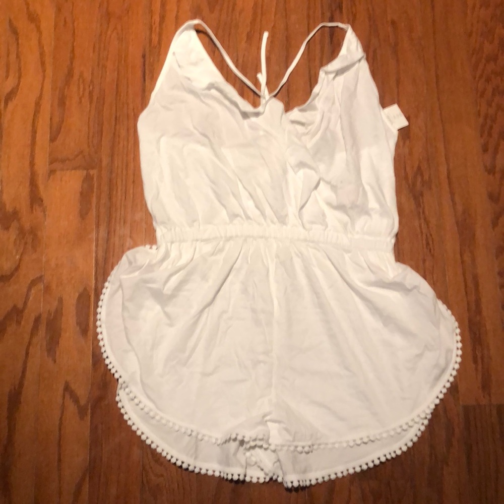 White medium women’s romper/ coverup for beach